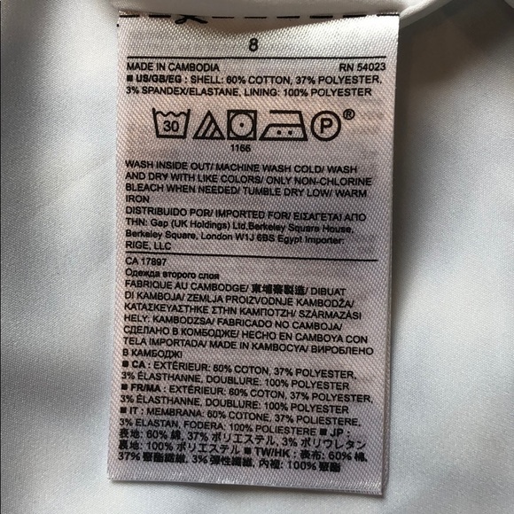 Banana Republic NWT blue/white tiedye pencil skirt - Picture 4 of 7